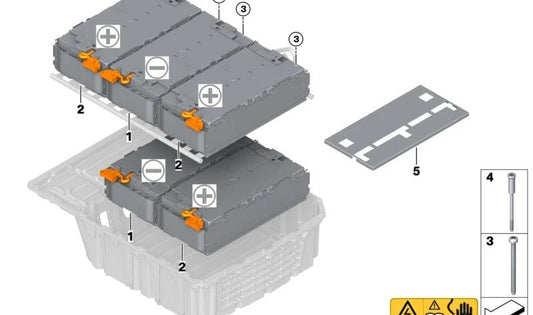 Tornillo roscado ISA OEM 61278606058 para BMW F45, F30, F48, F39, F60. Compatible con modelos híbridos como 225xe, 330e, xDrive25e. Pieza original BMW.