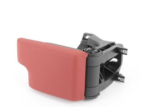 Reposabrazos de cuero rojo Imola OEM 51167902745 para BMW E46 M3 (BL91, BL93, BR91, BR93) del 2000 al 2006. Original BMW.