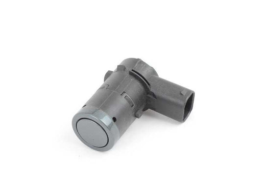 Sensor de aparcamiento ultrasónico gris titanio OEM 66206989099 para BMW E39, E60, E61, E63, E64, E85, E86. Compatible con sistema PDC. Original BMW.