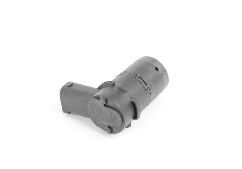 Sensor de aparcamiento ultrasónico gris titanio OEM 66206989099 para BMW E39, E60, E61, E63, E64, E85, E86. Compatible con sistema PDC. Original BMW.
