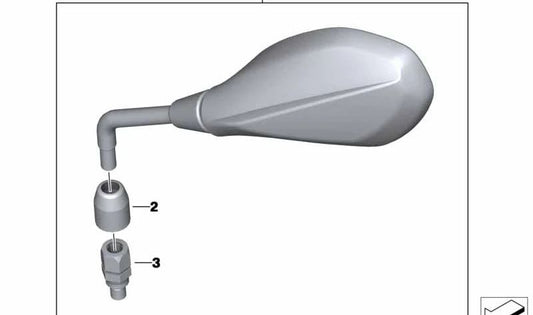 OM 51167715861 Retagurada esquerda para BMW Motorrad F 700 Gs, F 650 Gs, F 800 gs, F 800 R. Compatível com os modelos FK70, FK72 e FK73. BMW Motorrad original.