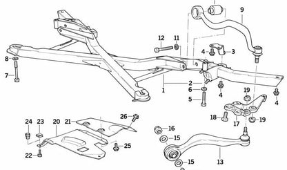 Brazo de suspensión delantero derecho de aluminio OEM 31121138478 para BMW E31. Original BMW.