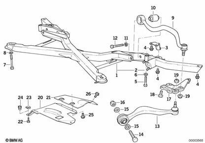 Placa de proteção térmica traseira esquerda para BMW E31 (OEM 32211141399). BMW original.