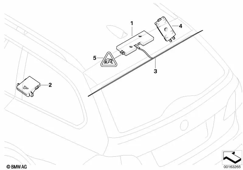 Amplificatore di antenna per la serie BMW 3 E91 (OEM 65209193844). BMW originale