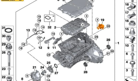 Sensor de posição do rotor para BMW U06, G26E, G26F, G60, G61, G68, G70 e MINI U25 (OEM 12371022199). BMW original