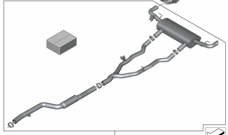 Escape Bels Bels M Performance OEM 18305A76BA4 für BMW X5 G05, X6 G06 und X7 G07. Original BMW.