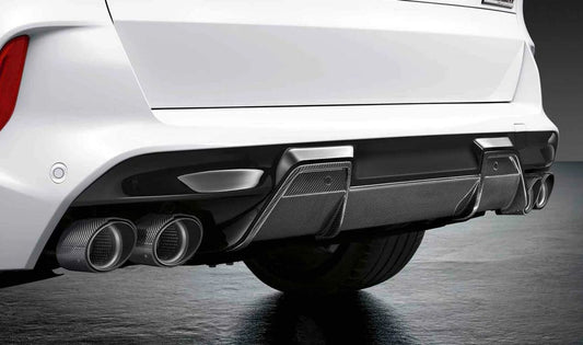 Difusor trasero M Performance de carbono OEM 51125A12C87 para BMW X6 G06 y G06 LCI. Solo compatible con paquete aerodinámico M. Da un toque deportivo y exclusivo. Original BMW.