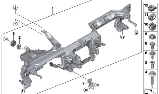 Rebite cego sextavado com borda cônica OEM 07146811837 para BMW F40, F44, G20, G21, G26, G01, G08, F97, G02, F98, G05, G06, G07, G29. BMW original