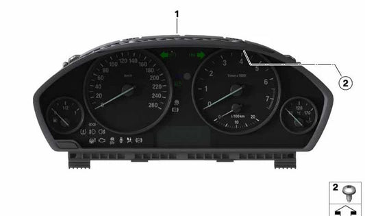 INSTRUMENT TABLE OEM 62108718252 for BMW F30, F31, F34, F32, F33, F36. Original BMW.