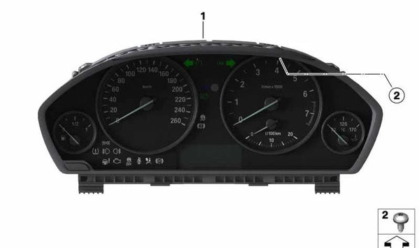 Cuadro de instrumentos OEM 62108718252 para BMW F30, F31, F34, F32, F33, F36. Original BMW.