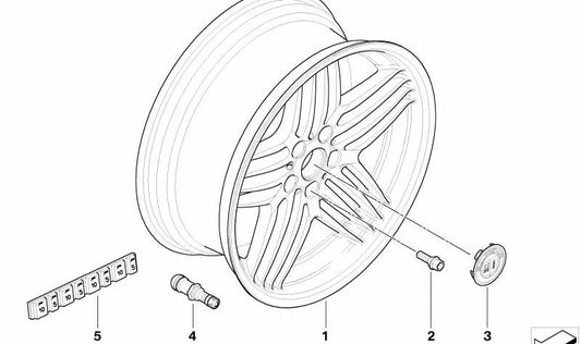 Parafuso da roda para BMW E52 (OEM 36118022581). BMW original.