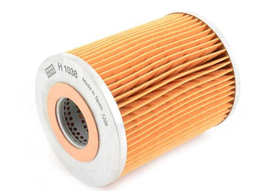 Filtro de aceite OEM 11421256714 para BMW E12 (5er) modelos con motor M30 manual y automático, años 1973-1981. Original BMW.