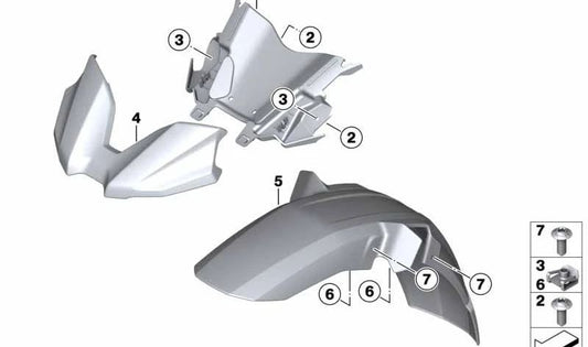 Tapacubos delantero OEM 46618564624 para motos BMW F750GS, F800GS. Original BMW Motorrad.