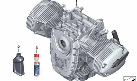 Motor negro OEM 11007717054 para motos BMW R900RT, R1200RT. Original BMW Motorrad.