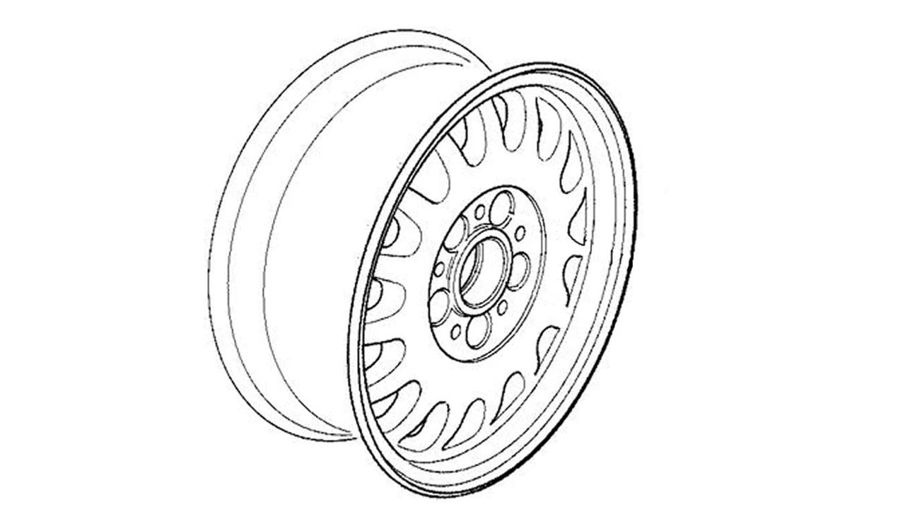 Llanta de aleación Classic-Styling 6 OEM 36111180447 para BMW E36 y Z3. Original BMW.