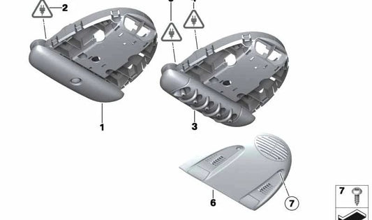 Unidad de mando de techo OEM 61319284417 para MINI R56, R55, R55 LCI, R56 LCI, R60. Original MINI.