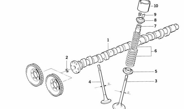 Válvula de escape para BMW Serie 5 E34 (OEM 11341316986). Original BMW