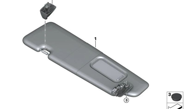Tapa tornillo OEM 51167944048 para BMW F91, F92, F93, G14, G15, G16. Original BMW.