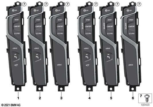 Unité de contrôle de la console centrale pour BMW G30 (OEM 61316993917). BMW d'origine.