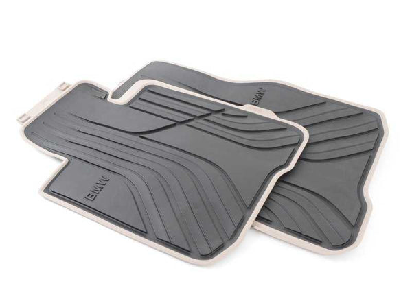 Alfombrillas delanteras todo clima OEM 51472348157 para BMW F32, F82 M4, F33, F36 Gran Coupé... y más. Original BMW.