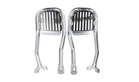 Juego de reposapiernas del conductor cromado, ambos lados, OEM 77252469391 para motos BMW R 18, R 18 Classic, R 18 Roctane, R 18 B, R 18 Transcontinental. Original BMW Motorrad