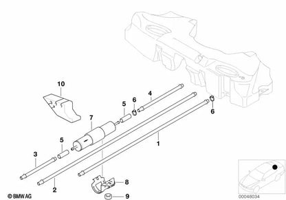 Tubería de retorno de combustible para BMW Serie 3 E36 (OEM 16121182865). Original BMW