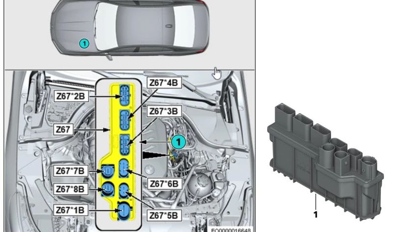 Integrated Supply Module for BMW 5 Series G60, 7 Series G70, X5 G05N, X6 G06N, X7 G07N (OEM 12638490527). Genuine BMW