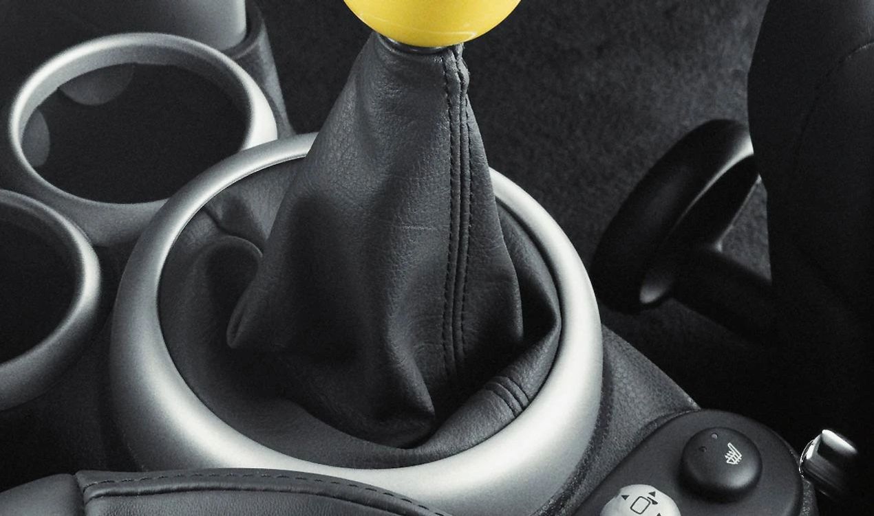 Gear lever bellows with retaining ring OEM 25110393568 for MINI R50, R53, Cabrio R52. Original MINI.