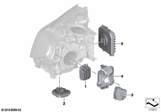Headlight Electronics Control Unit for BMW F90, G30, G31 (OEM 63119449323). Original BMW