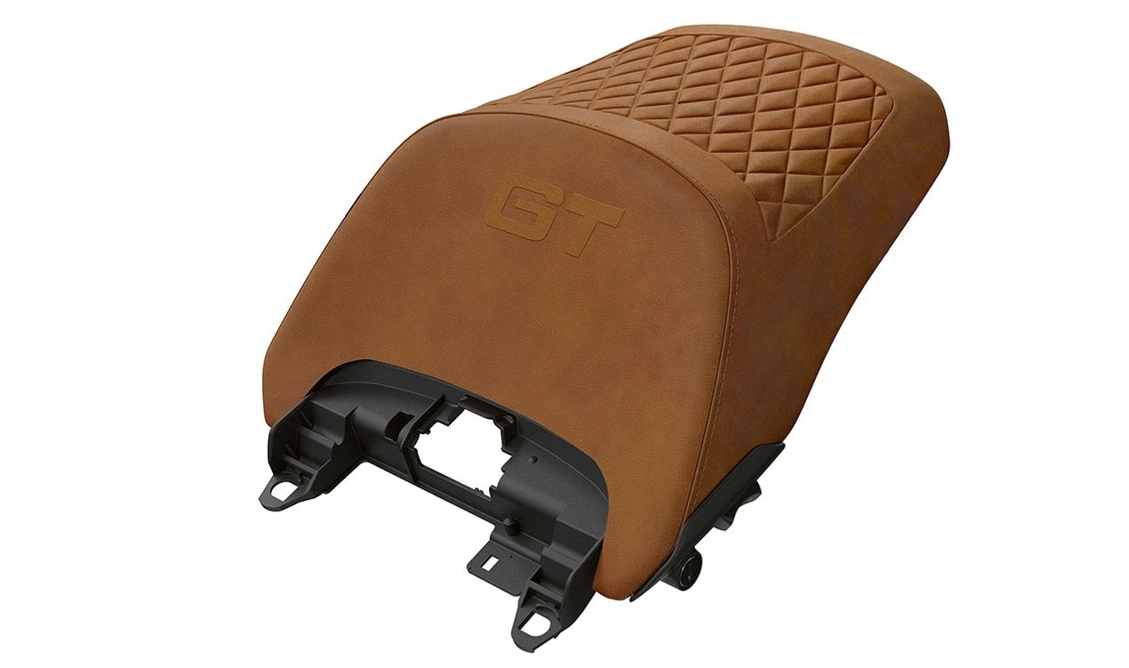 Asiento trasero calefactado marrón silla de montar OEM 52539829798 para motos BMW K1600 GT, K1600 GTL (K48) 2020–2025. Original BMW Motorrad.