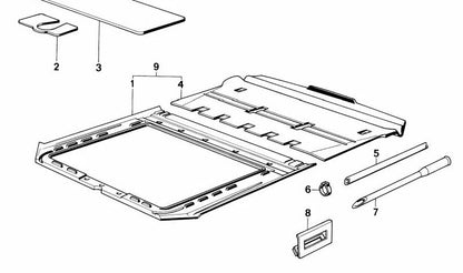 Tubo de desagüe techo solar OEM 51731947958 para BMW E21, E30, E12, E24, E23. Original BMW.
