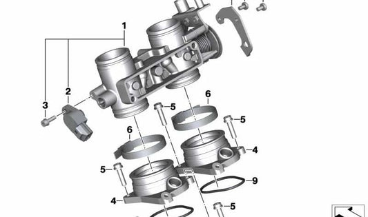 Sensore della valvola a farfalla OEM 13547729706 per BMW C 600 Sport MOTORYCLES, C 650 Sport, C 650 GT ... e altro. BMW MOTORAD originale.