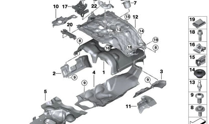 Anillo de sujeción OEM 11657843160 para BMW F10, F90, G90, F06, F06N, F12, F12N, F13, F13N, G70, F91, F92, F93, F85, F95, F95N, G05, F86, F96, F96N, G06, G07, G09. Original BMW.