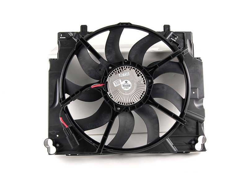 Ventilador con marco OEM 17427603658 para BMW E60, E61. Original BMW.