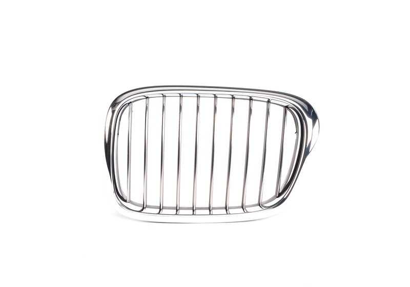 Rejilla decorativa izquierda cromada OEM 51132497261 para BMW E39 535i y 540i (modelos desde 1996 hasta 2003). Original BMW.