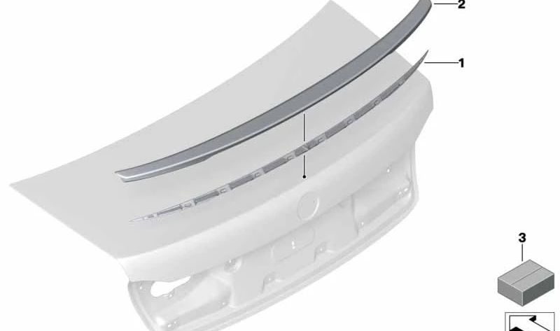 Alerón trasero imprimado OEM 51628092094 para BMW Serie 7 G11, G12 (730d, 725d, 730d xDrive). Original BMW.
