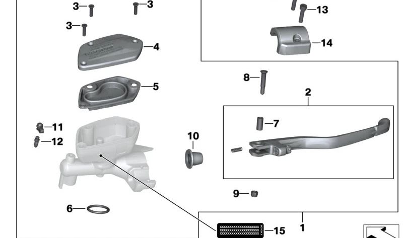 Abrazadera de sujeción OEM 32728521142 para BMW Motorrad K1600 GT, K1600 GTL. Original BMW Motorrad.