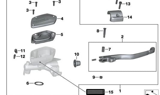 Abrazadera de sujeción OEM 32728521142 para BMW Motorrad K1600 GT, K1600 GTL. Original BMW Motorrad.