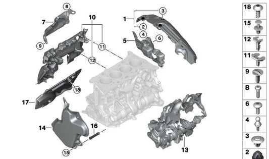 Cubierta motor OEM 11145A402D5 para BMW Serie 2 G42 (218i, 220i, 230i) y Serie 3 G20 (318i). Modelos compatibles automáticos y manuales desde 2021 a 2029. Pieza original BMW.