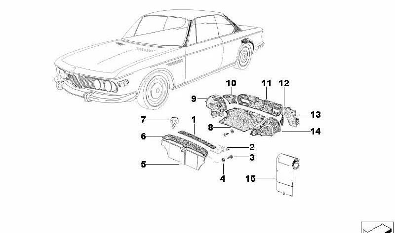 Carcasa izquierda para BMW (OEM 51471810889). Original BMW