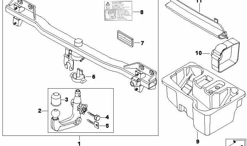 Cinta de velcro OEM 71603405820 para BMW E83. Original BMW.