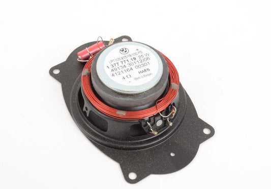 Altavoz OEM 65131377771 para BMW E28 y E24. Repuesto original BMW para sistema de sonido.