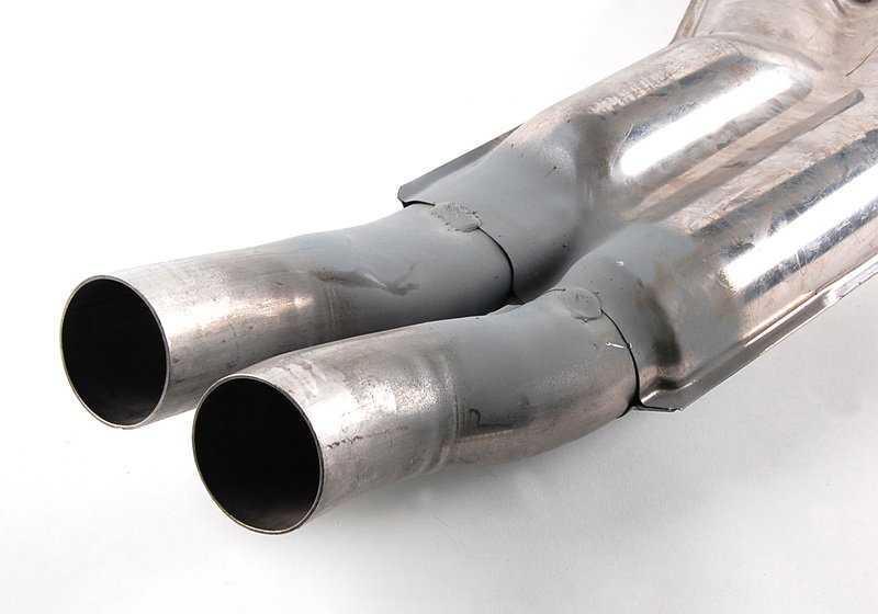 Silenciador central (Mittelschalldämpfer) OEM 18129068601 para BMW E34. Original BMW.