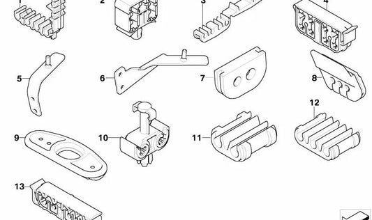 Soporte de fijación para latiguillo de freno OEM 34306760737 para BMW E60, E60N, E61, E61N. Original BMW.