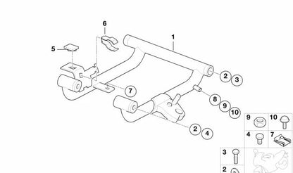Soporte conector OEM 07149157161 para BMW E87, E36, E46, E90, E92, E93, E39, E60, E61, E63, E64, E38, E65, E66, E83, E53, Z3, E85, E86, E52, MINI R50. Original BMW.