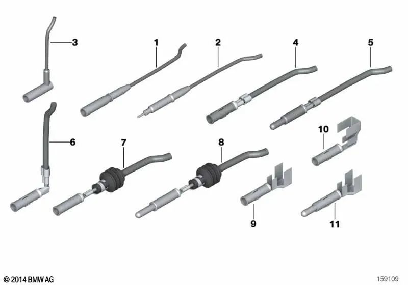 Waterproof rundsteckkontakt 2.5 for BMW 3 Series E30, E36, 5 Series E34, 7 Series E32, 8 Series E31 (OEM 61130007443). Original BMW