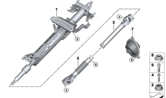 OEM -Adressspalte 32306862091 für BMW G20, G21, G80, G22, G26, G82, G83. Original BMW.