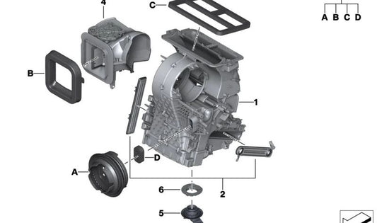 Anel de retenção para o dreno de condensação para BMW X1 U11, U12 (OEM 64115A0DB47). BMW original