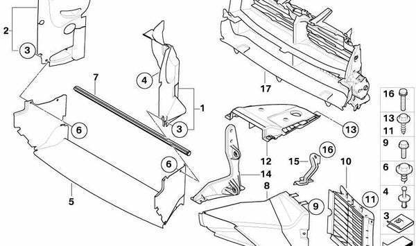Control de compuertas de aire para BMW E83 (OEM 51743415851). Original BMW.
