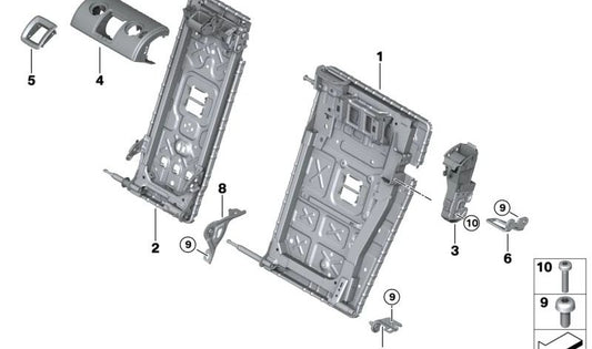 Backup Central Backup OEM TAPEL TRASEIRO 52207415119 PARA BMW 2ER G42, G87; 3º G20, G20N, G21, G21N, G80, G80N, G81, G81N; 4er G22, G22N, G26, G26E, G26F, G26N, G82, G82N; X3 F97, F97N, G01, G01N, G08; X4 F98, F98N, G02, G02N. BMW original.